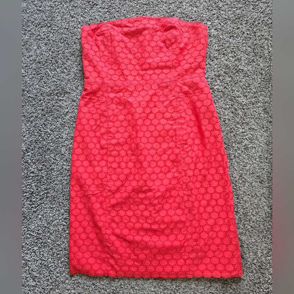 J. Crew Strapless Cocktail Dress Coral Size 12